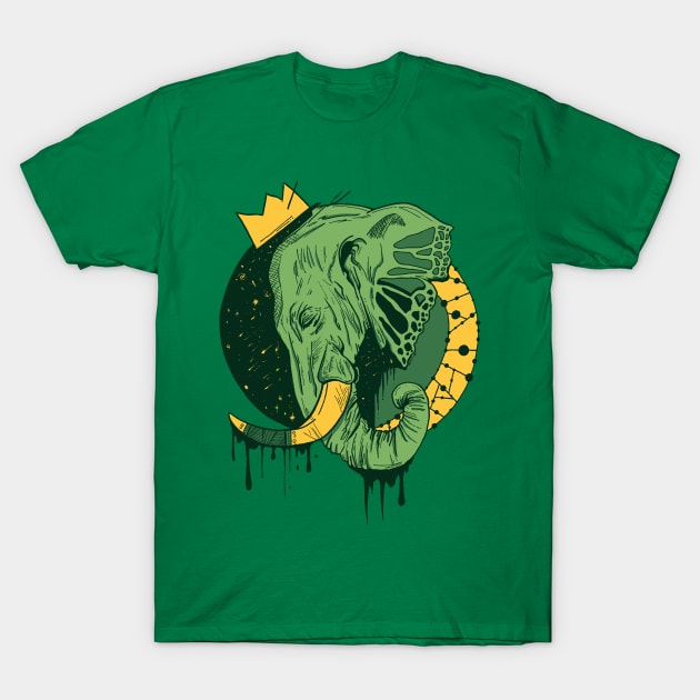 Forrest Green Royal Elephant T-Shirt by kenallouis